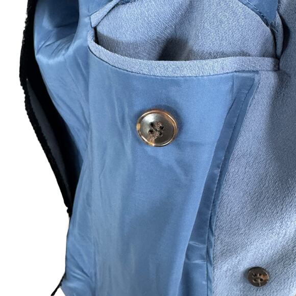 Madewell SZ 8 Rosedale Crepe Blazer Jacket Double-Breasted Lined Straight Fit - Picture 7 of 10